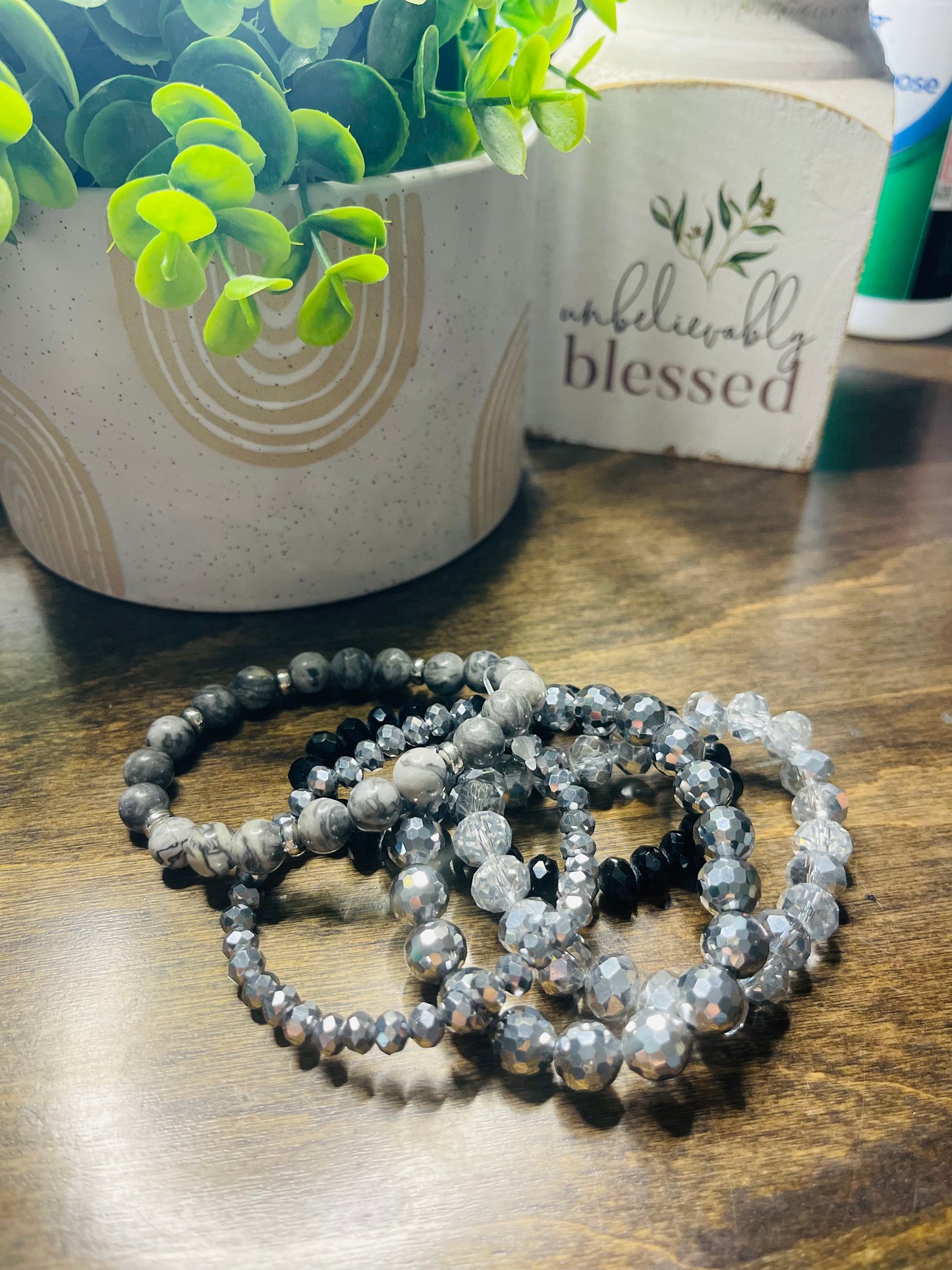 Unbelievably Blessed Stack Bracelets