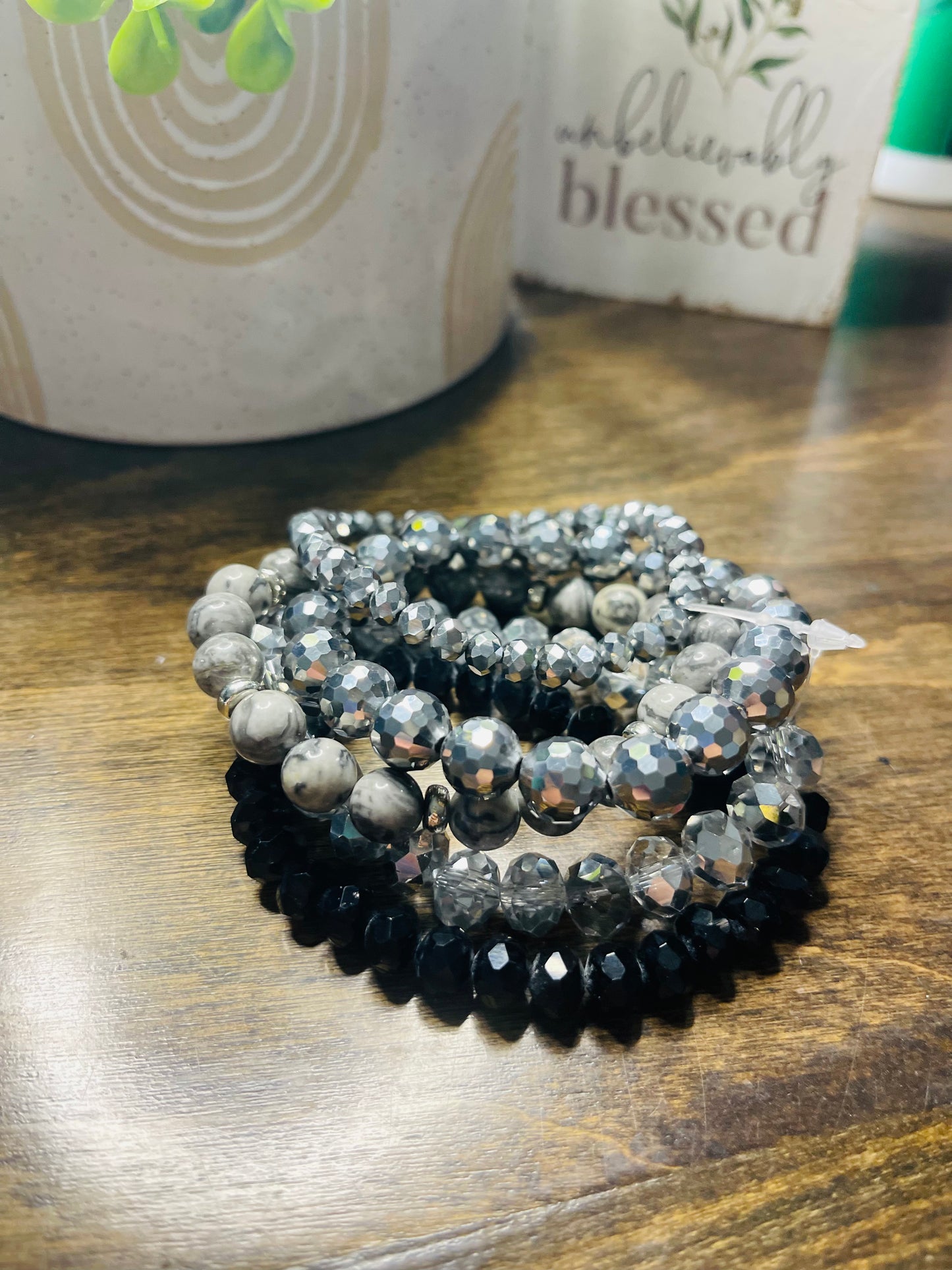 Unbelievably Blessed Stack Bracelets