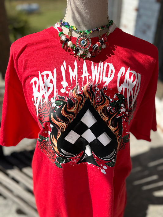 BABY I'M A WILD CARD TEE